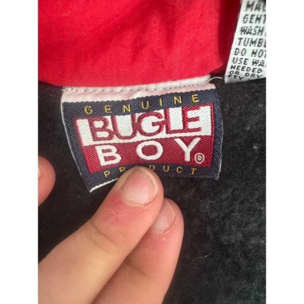 Bugle Boy Sport‎  Red Puffer Vest Fleece Lined Vintage Style Large L